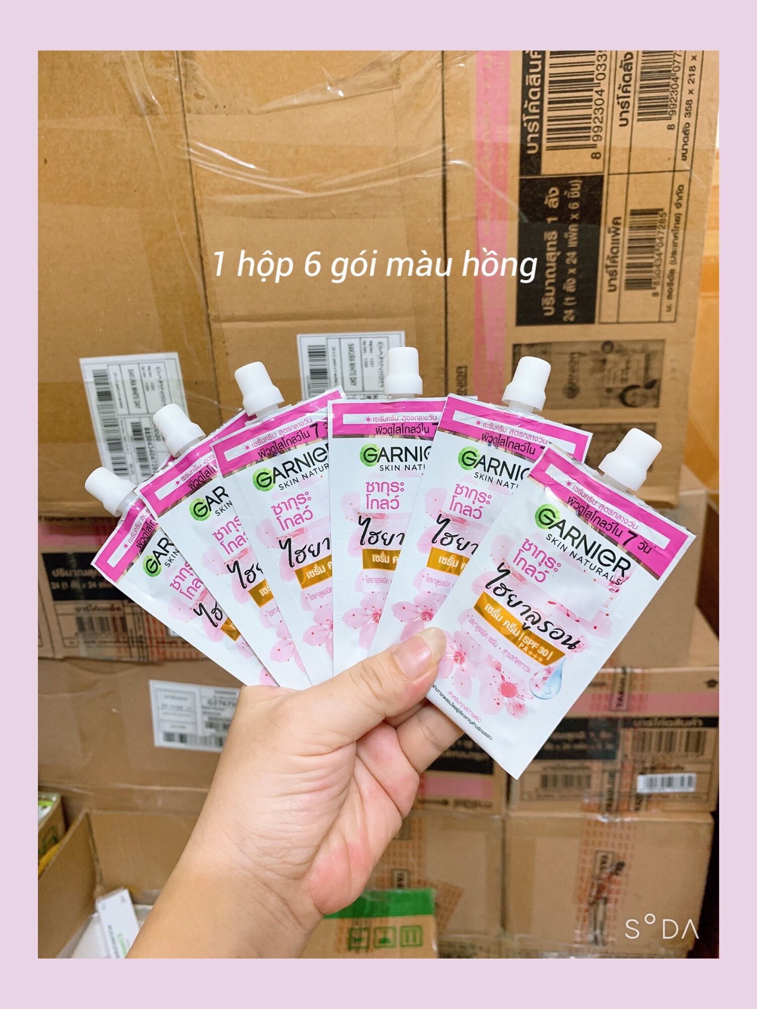 Kem dưỡng trắng chống nắng ganier hồng