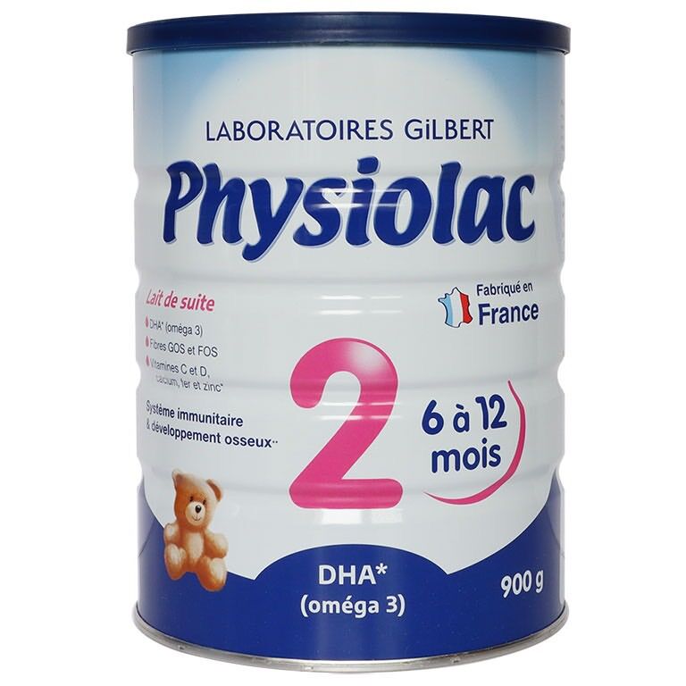 Sữa bột Physiolac số 2, Nhập khẩu nguyên lon từ Pháp
