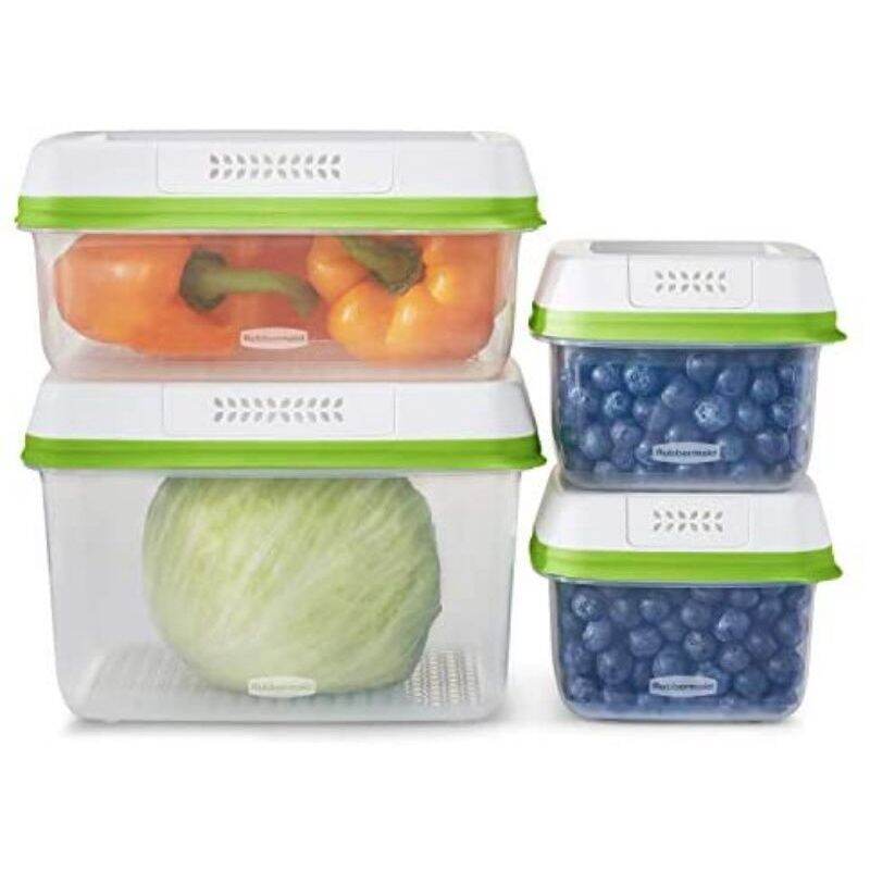 Set đựng rau củ 4 hộp của rubbermaid như hình