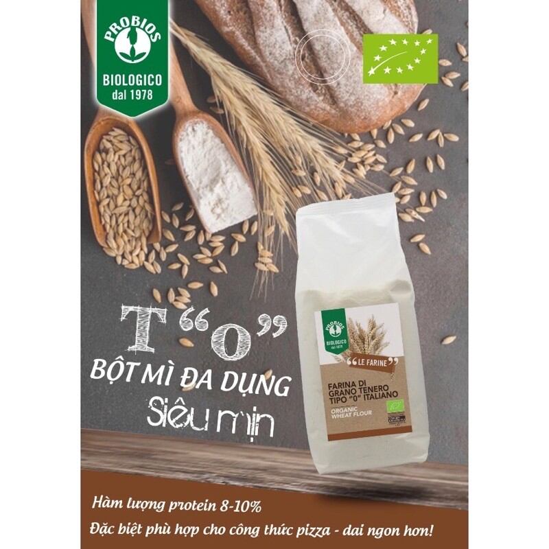 Bột mì đa dụng hữu cơ probios ý