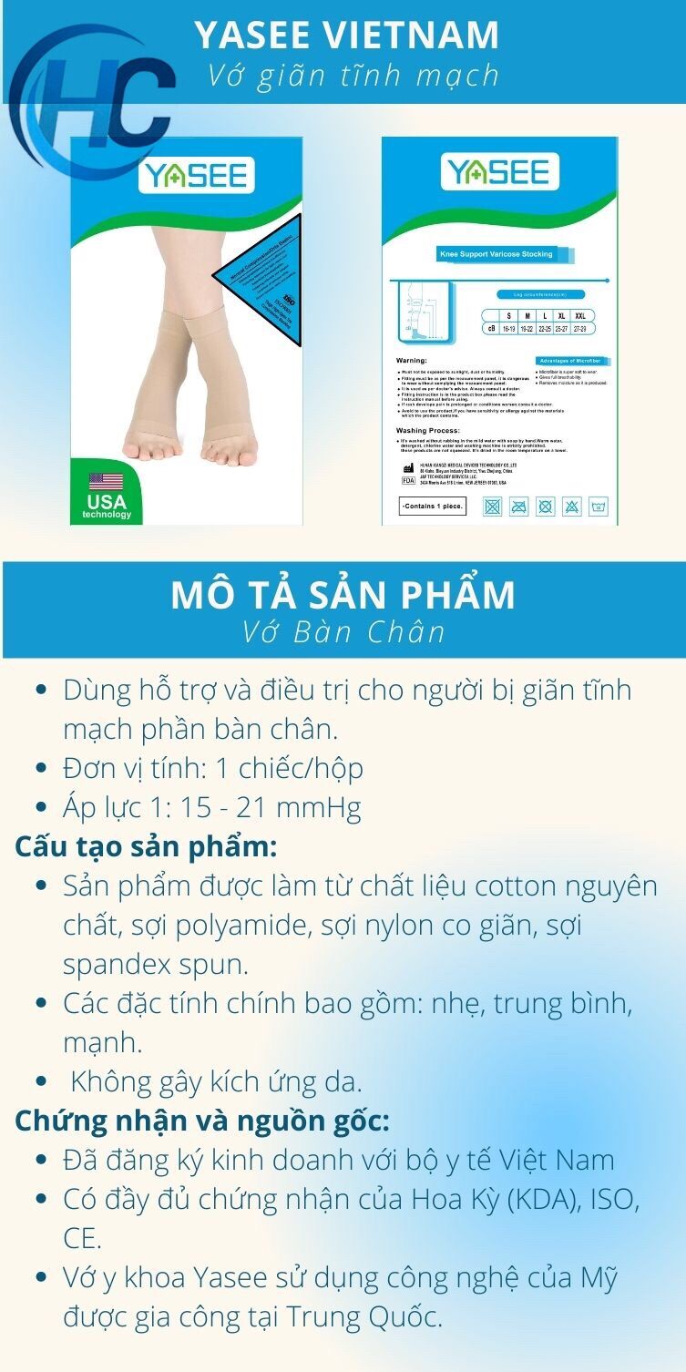 [CHÍNH HÃNG] Vớ Y Khoa Bàn Chân, Gót Chân Yasee (Màu Da Hở Ngón, Hộp 1 Chiếc)