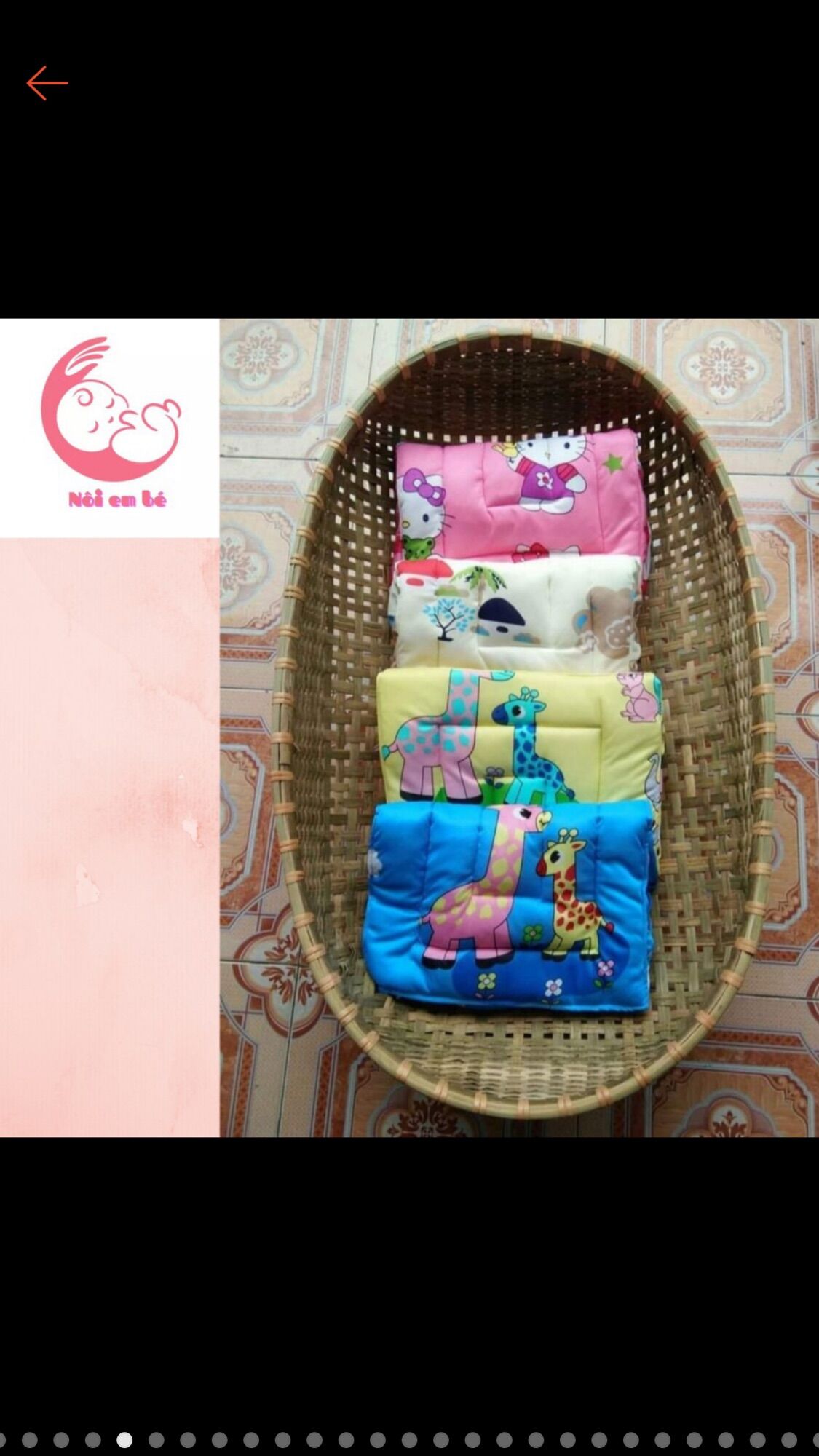 Nệm bọc nôi cho bé size 65*100cm( Tặng quà vòng dâu)