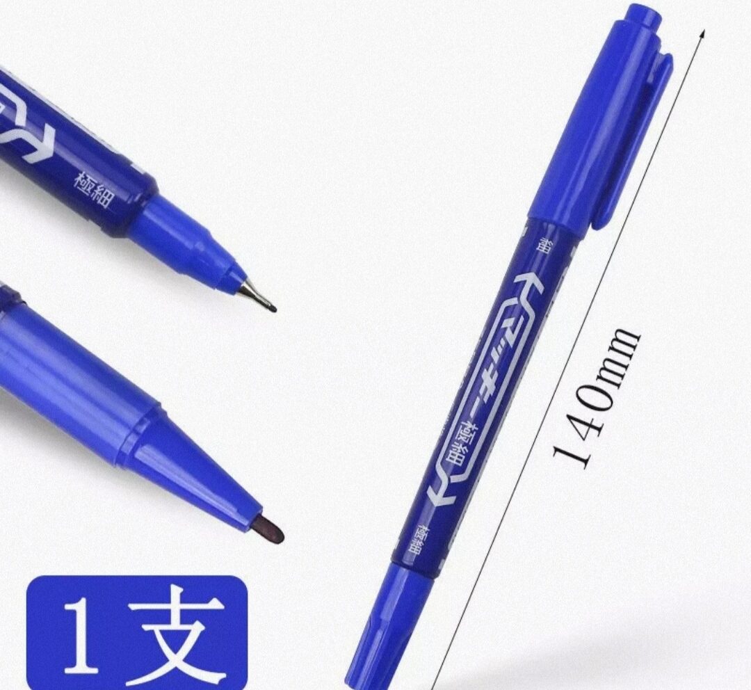 1 hộp 10 cây bút lông dầu Zebra Mo. 120 hai đầu nhỏ: 1 đầu 0.5mm và 1 đầu 1mm