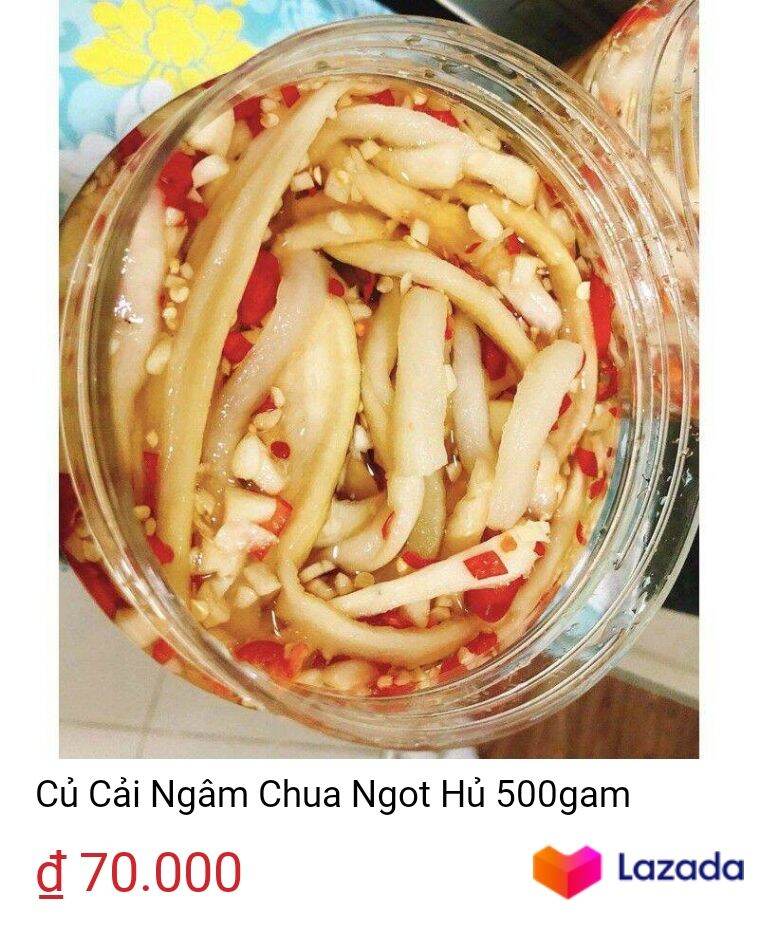 Củ cải chua ngọt 2 hũ to 1kg