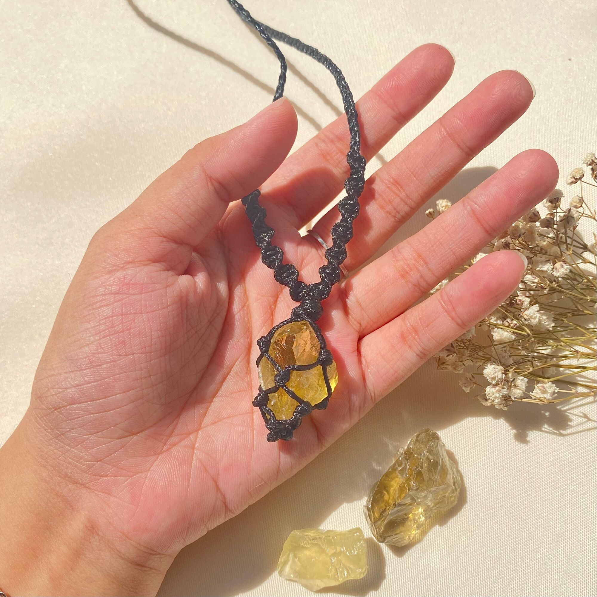 Vòng Cổ Macrame Các Loại Đá
