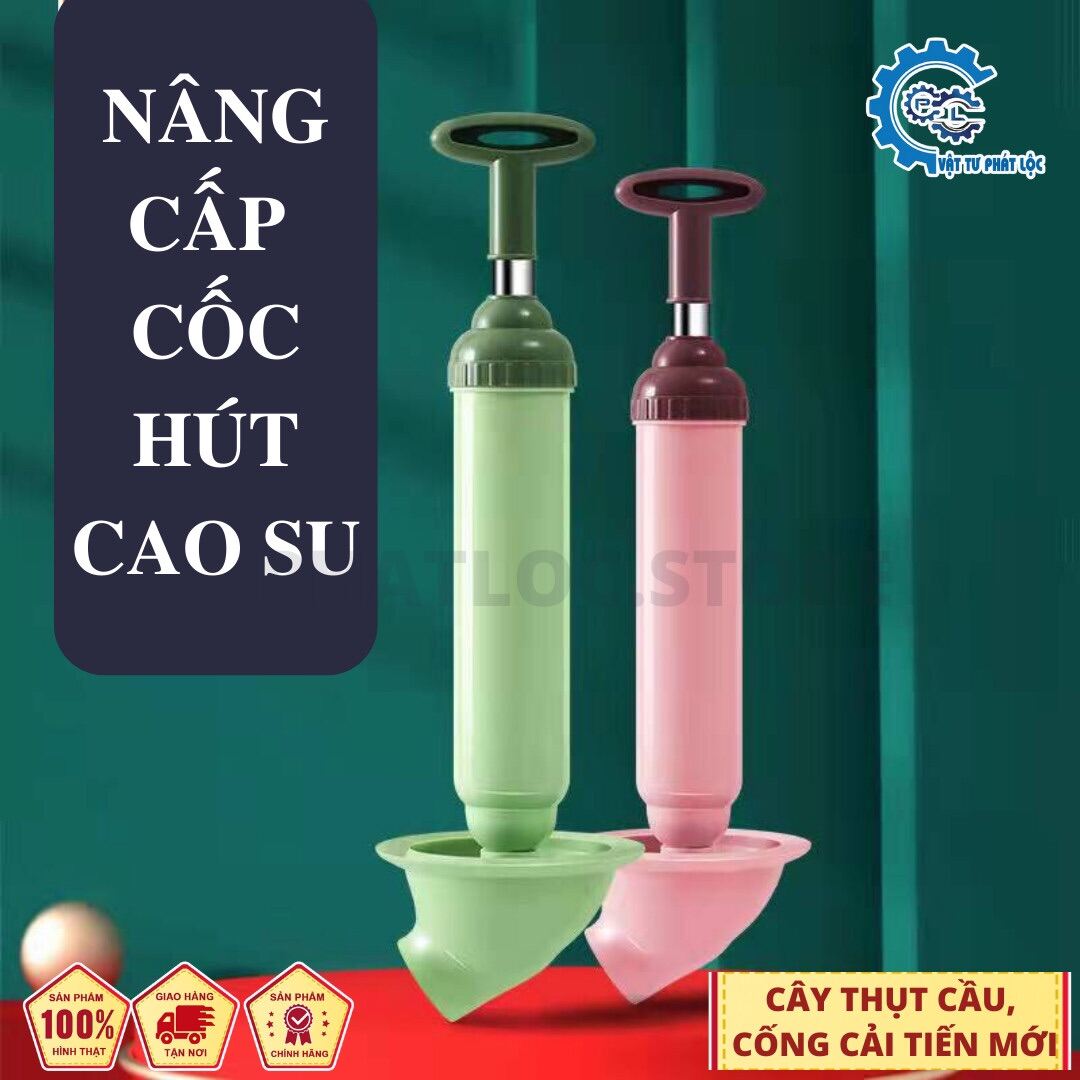 Cây bơm thụt thông tắc bồn cầu, nhà vệ sinh - CẢI TIẾN thông cầu thông minh, đa năng lực hút chân không cực mạnh Thụt nhựa, dài 43CM