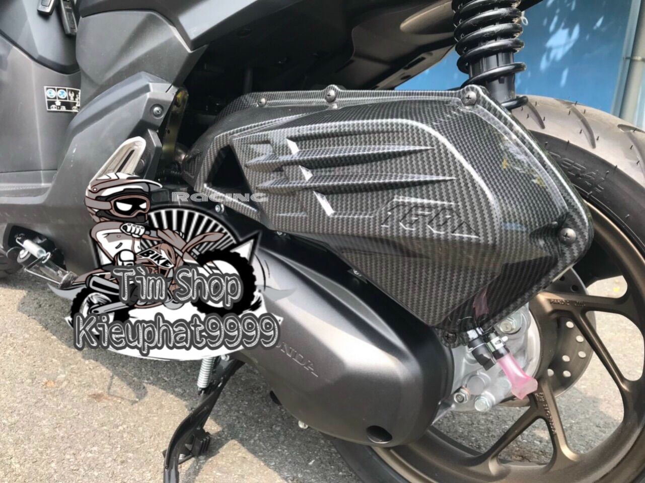 Ốp lọc gió pô e vario 160 carbon