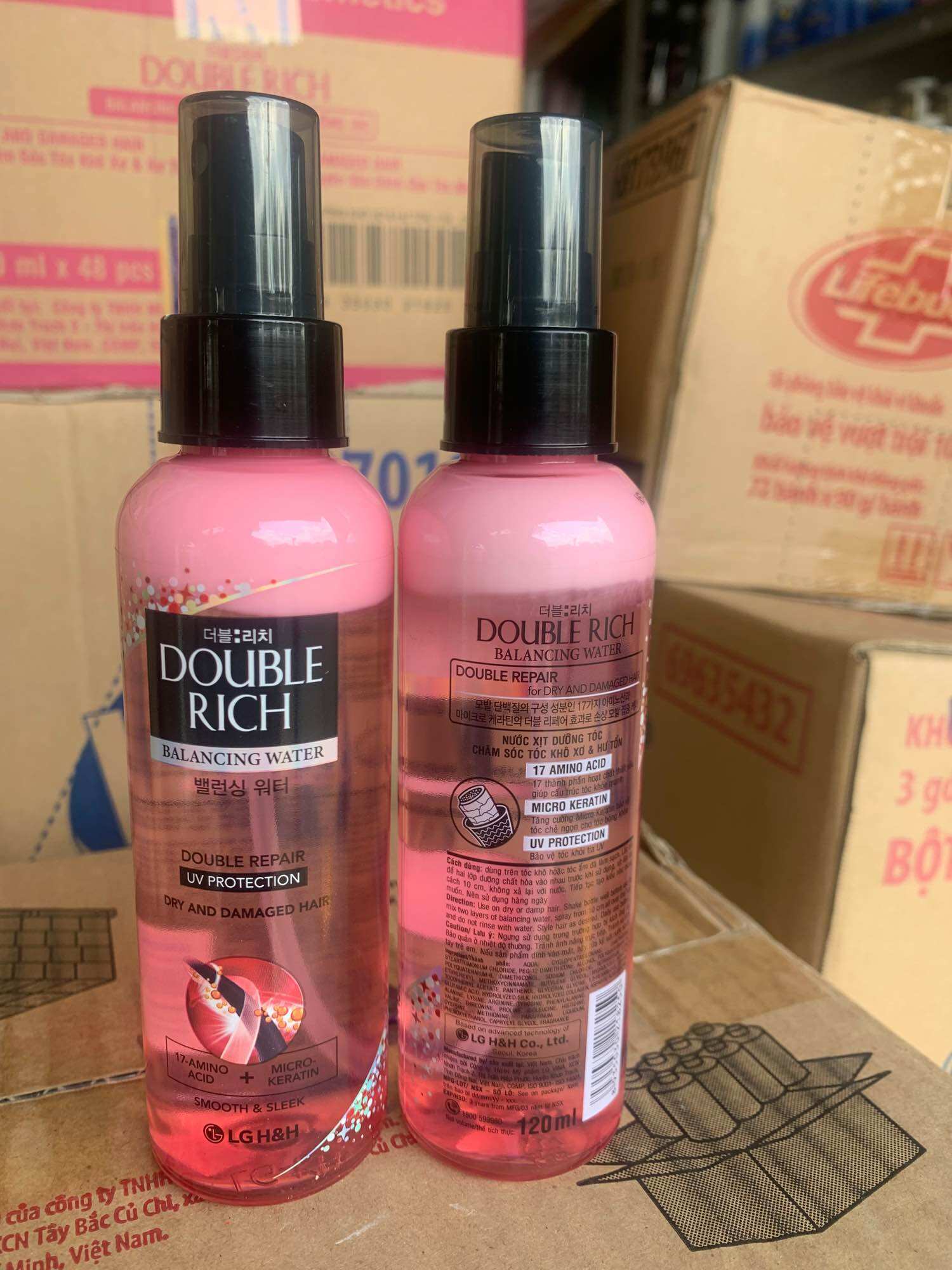 Xịt dưỡng tóc Double rich chai 120ml