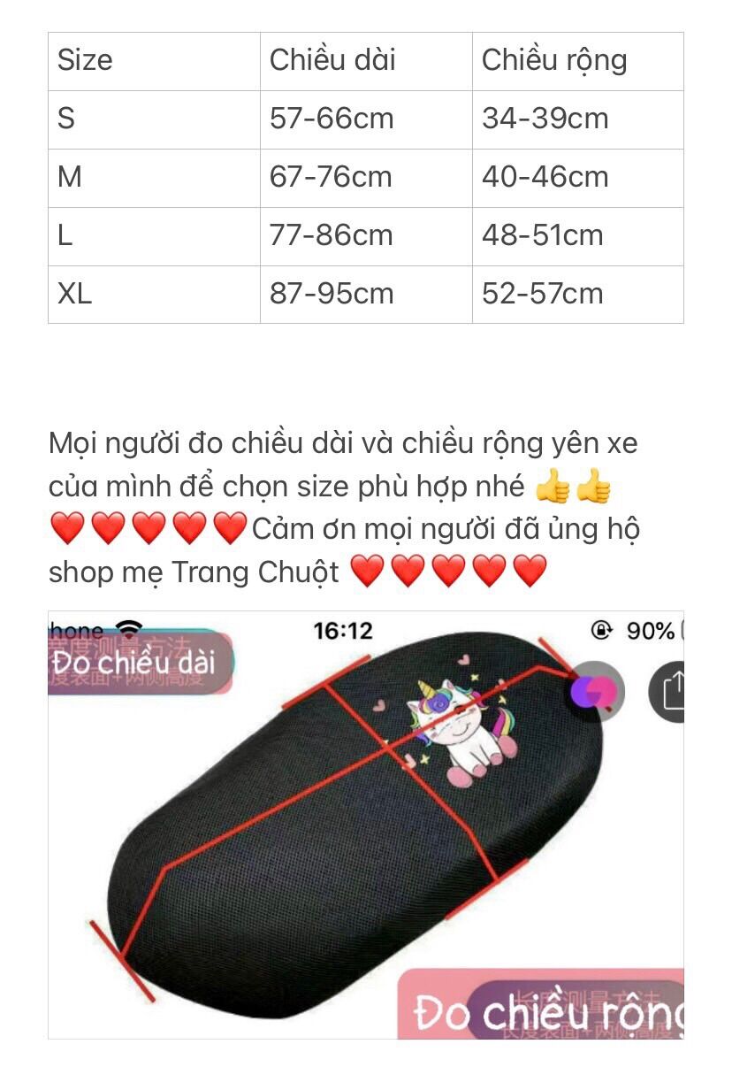Bọc yên xe máy size cho xe vision , liberty, ...
