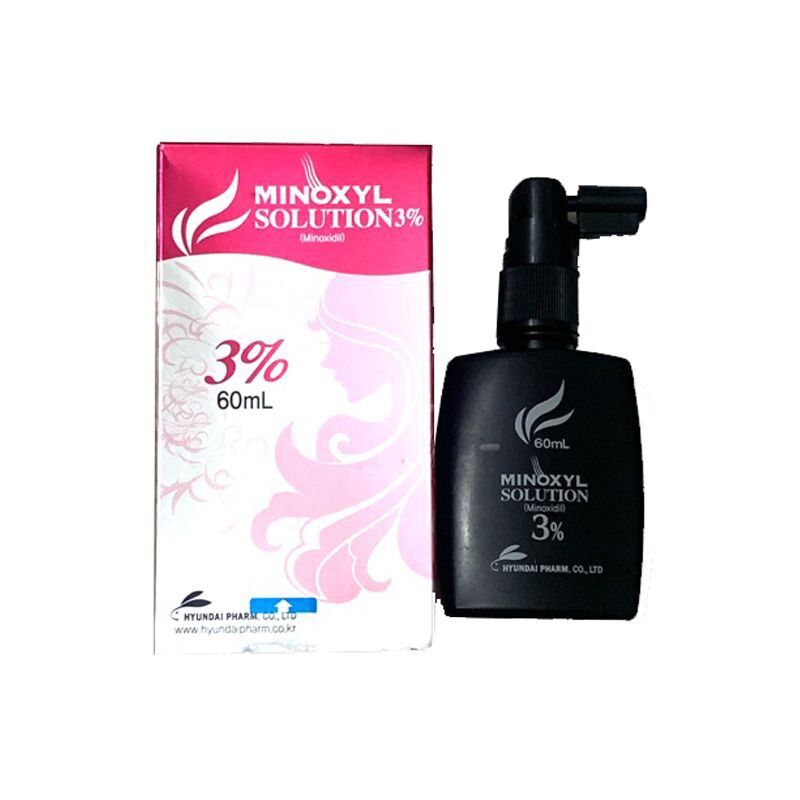 Xịt Mọc Tóc, Giảm Rụng Tóc, Hói Đầu  Minoxyl Solution 3% Chai 60ml