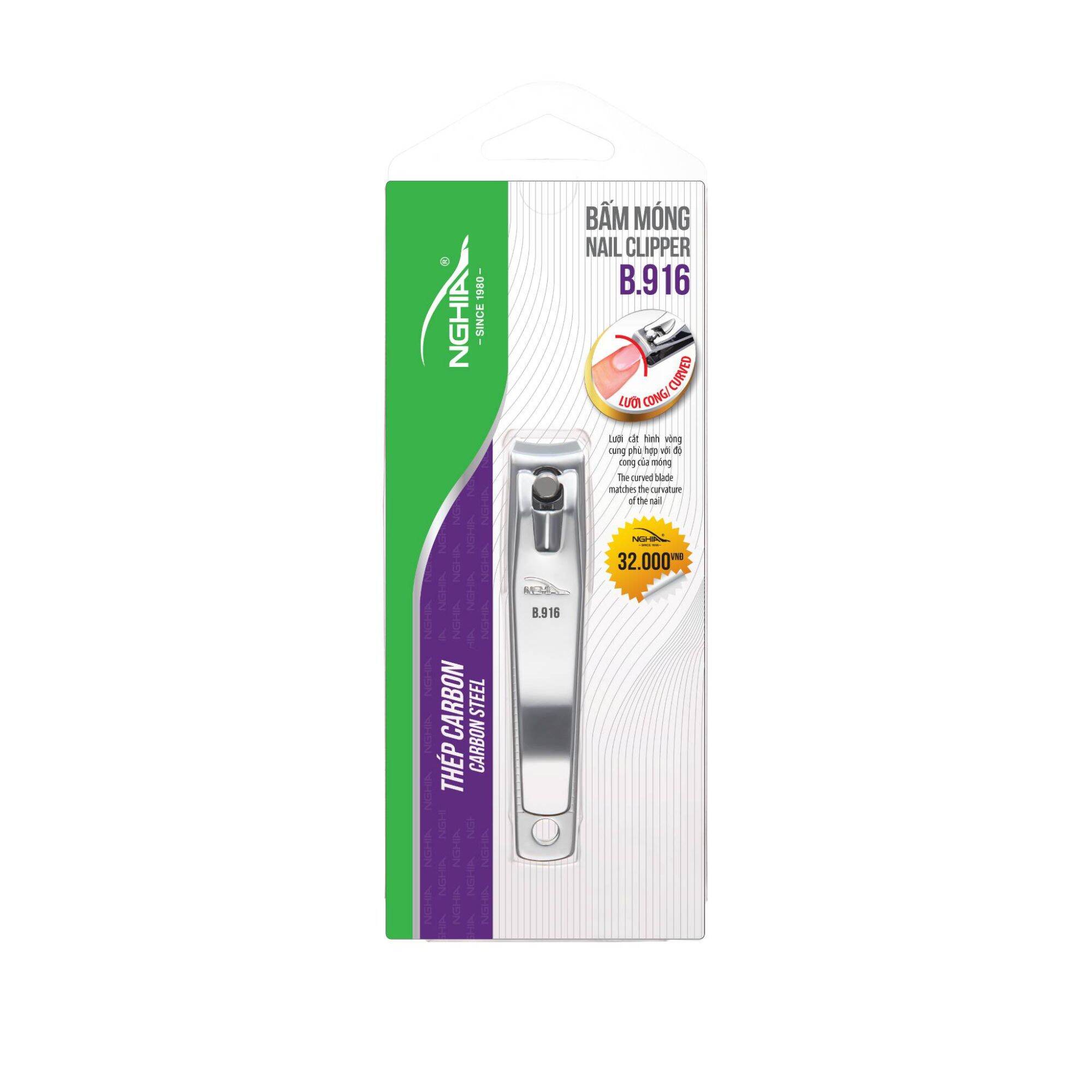 Bấm móng tay Kềm Nghĩa thép chuyên dụng lưỡi cong loại lớn B.916