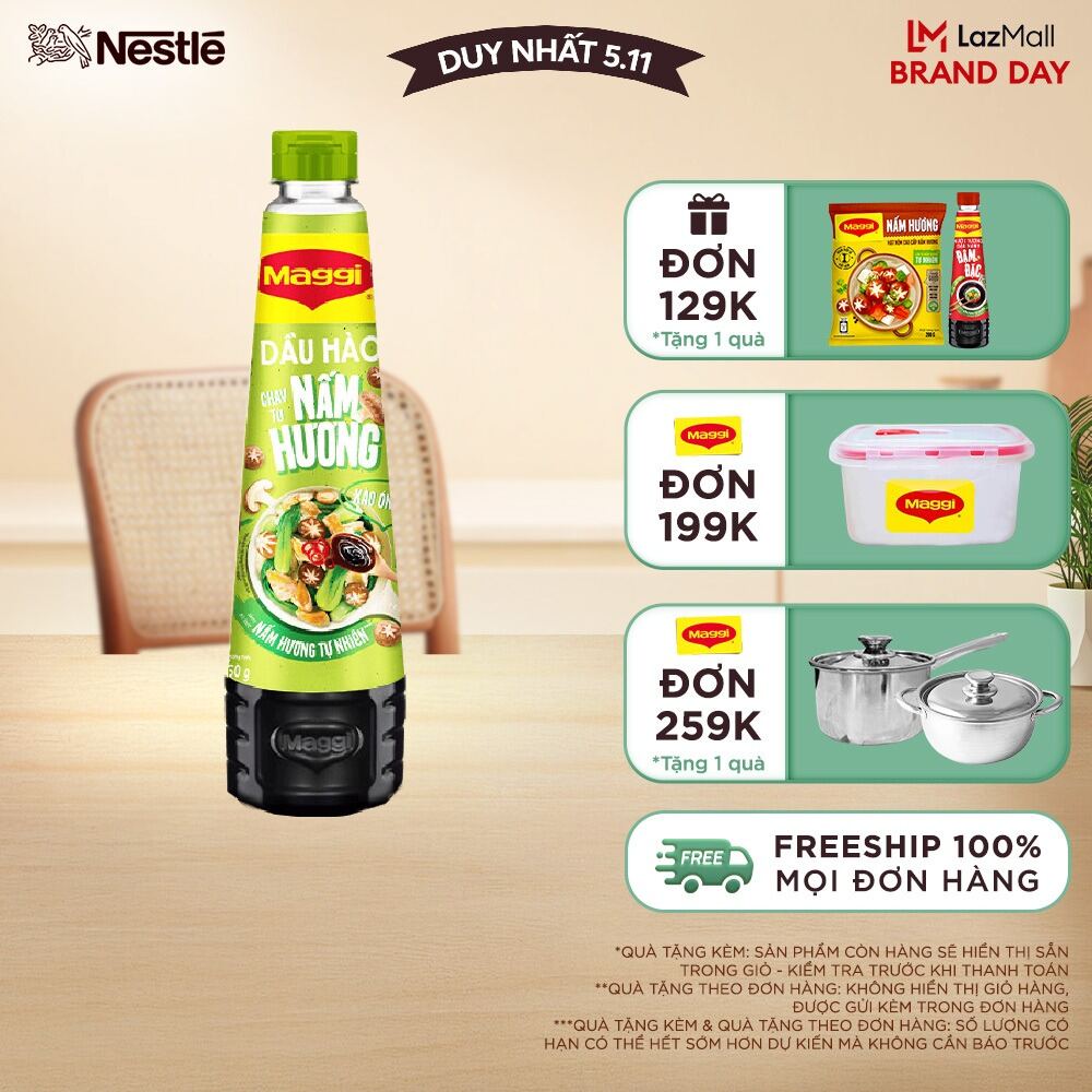 [FREESHIP TOÀN QUỐC] [QUÀ TẶNG THÁNG 11 - ĐƠN 59K & 199k] Dầu Hào MAGGI® Nấm Hương chai 820g