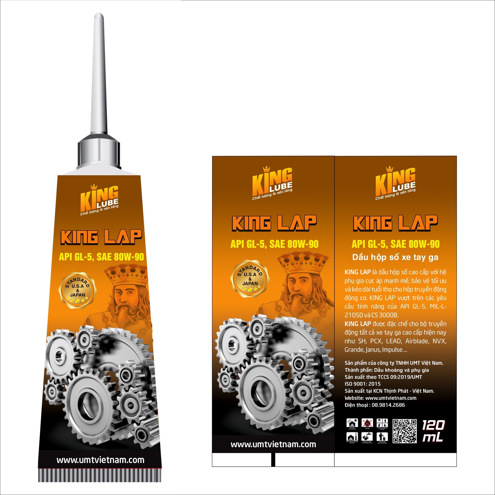 [HCM]Dầu hộp số xe tay ga KING LAP SAE 80W90 API GL-5