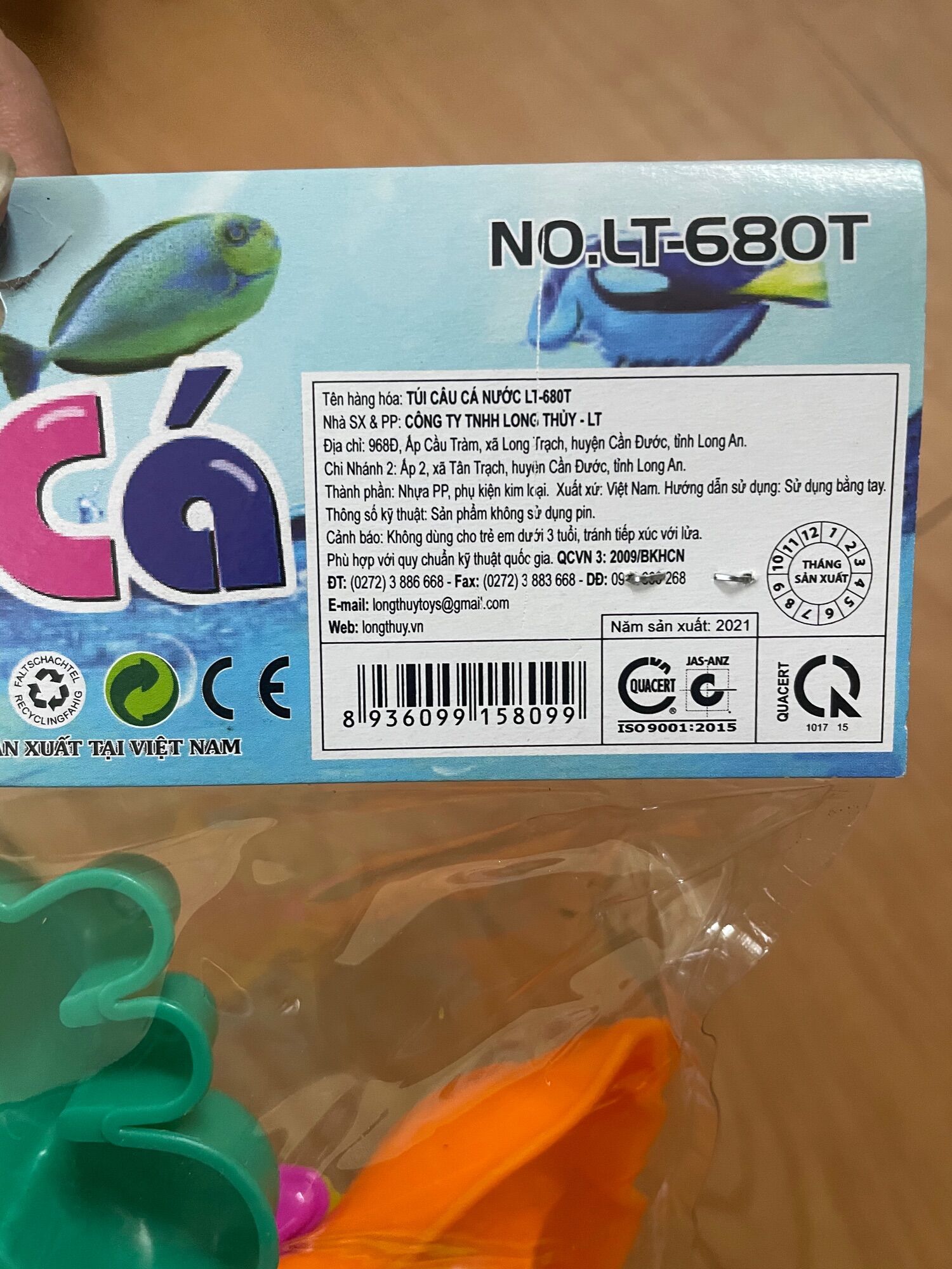 Túi Đồ Chơi Câu Cá Cho Bé
