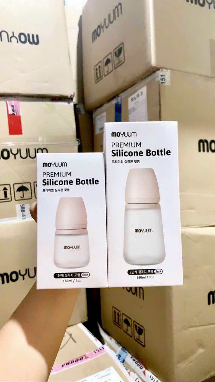 Bình sữa Moyuum Silicon 160ml 260ml chính hãng