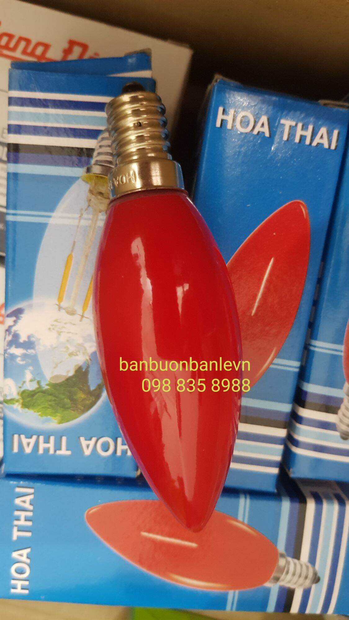 Bóng đèn LED nhót đỏ dây tóc  đui xoáy E14