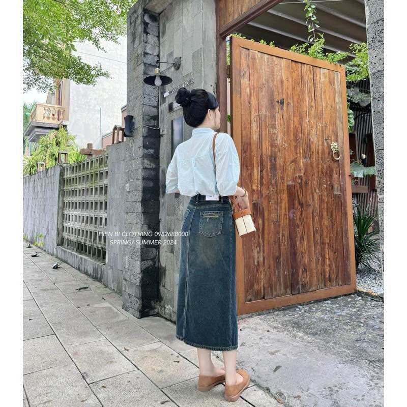 CHÂN VÁY XẺ TÀ DÁNG DÀI SIÊU HOT