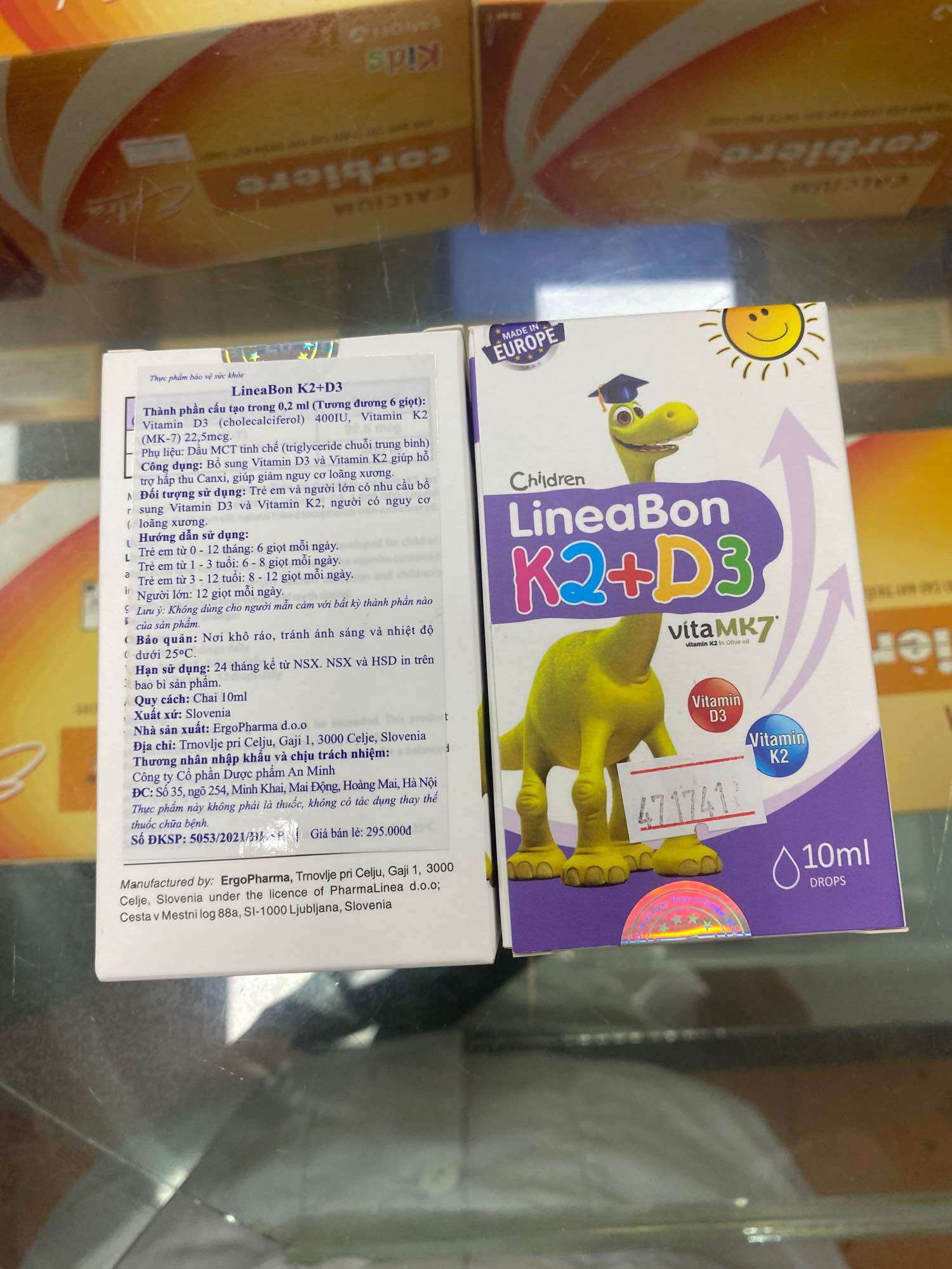 Lineabon K2+D3 - Tăng chiều cao cho trẻ sơ sinh, Lọ 10ml ✅(Hàng Chính Hãng)