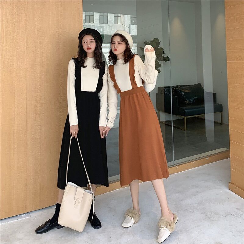 Đầm Len Yếm Cúc Siêu Xinh Ảnh Thật Clip