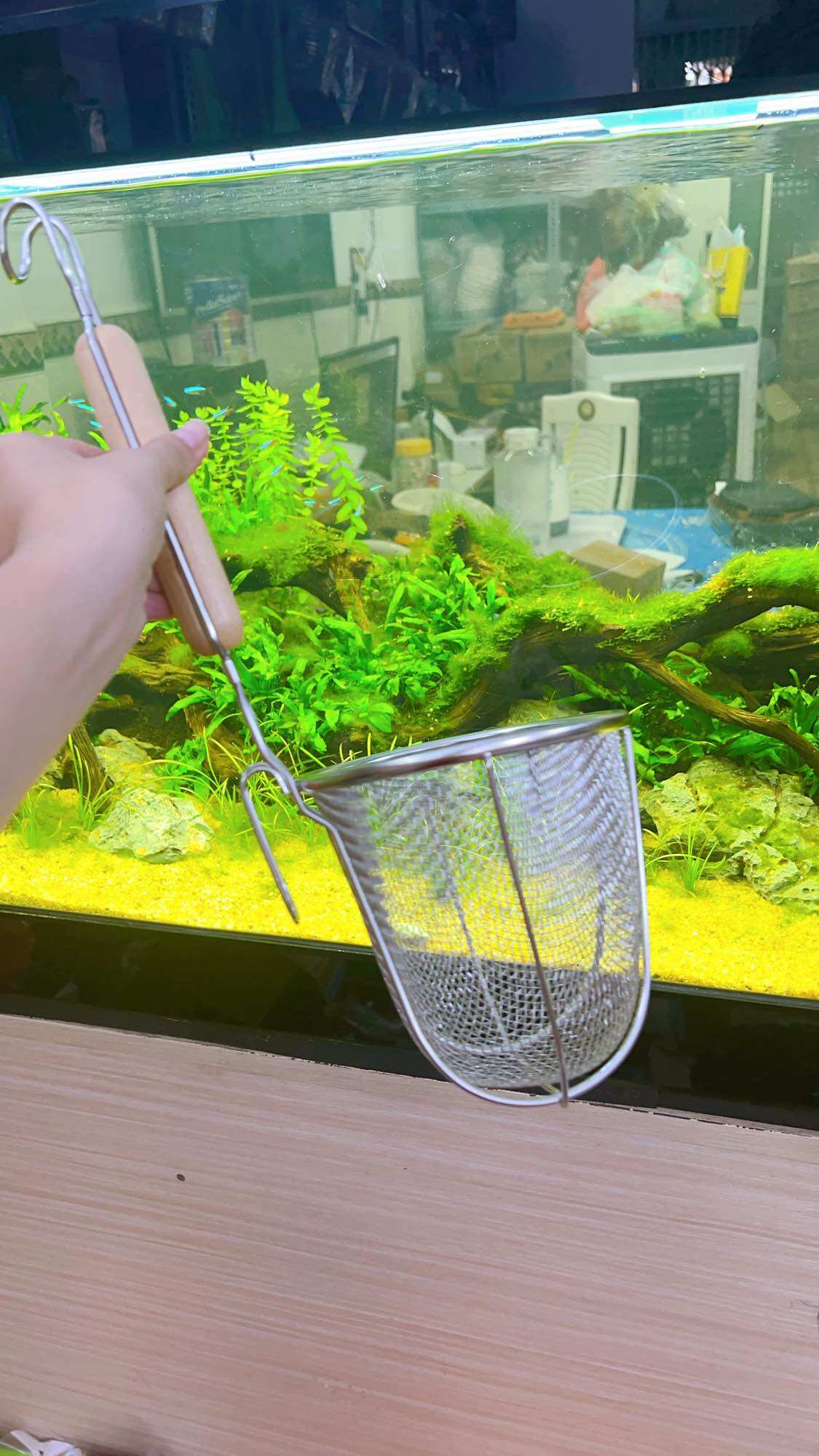 Vợt trụng hủ tiếu,bún,phở Cán Ngắn Cao Cấp tiện lợi chống nóng