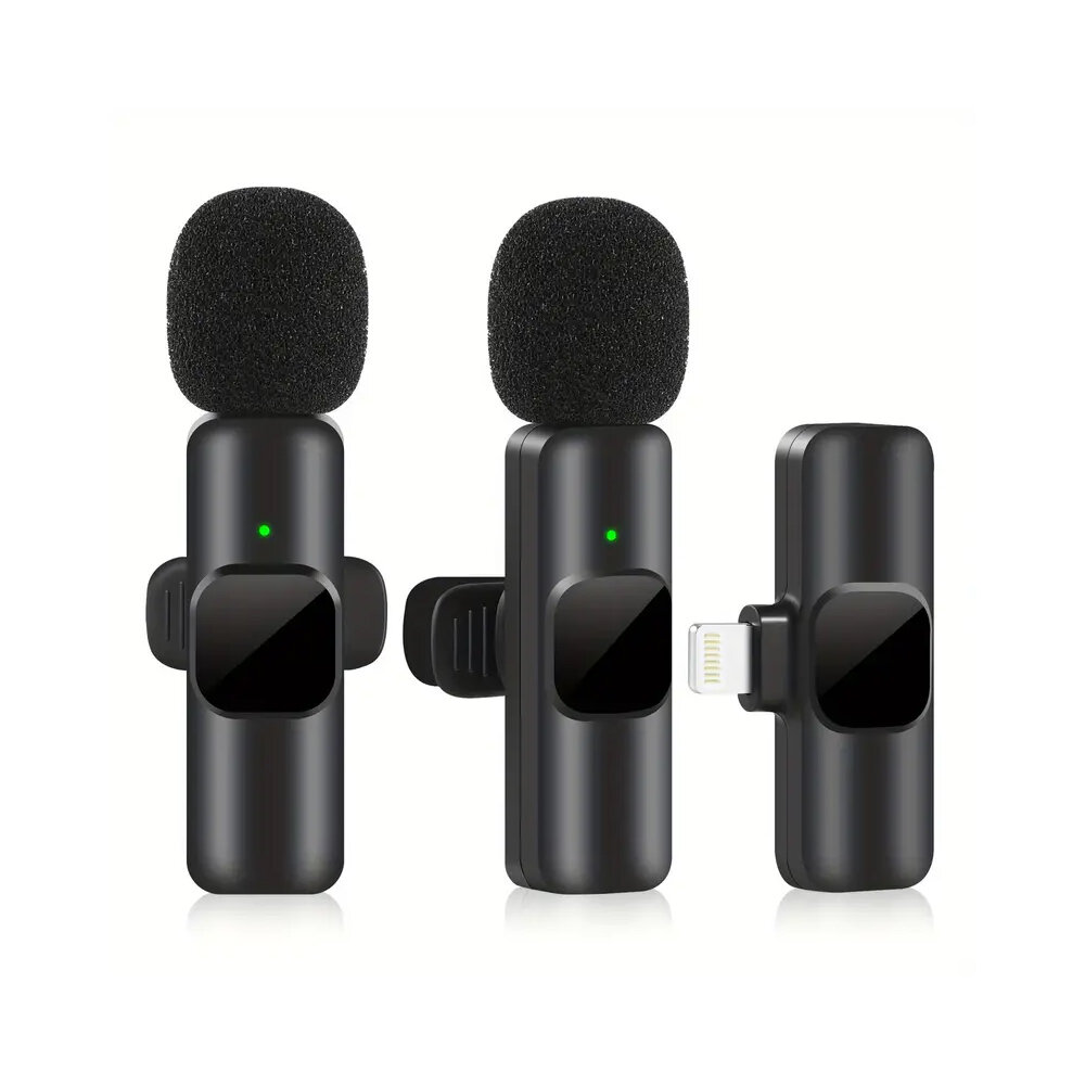 Micro lavalier không dây k9 micro phỏng vấn bluetooth với giám sát giảm tiếng ồn thông minh và âm vang để sử dụng trực tiếp
