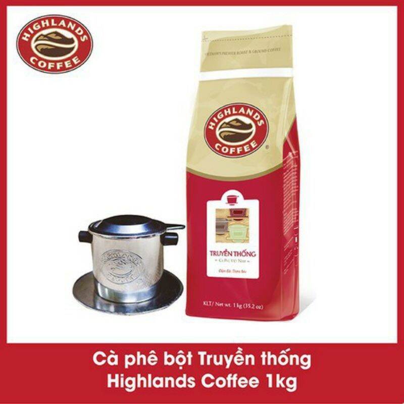 BÁO GIÁ Cà Phê Bột Highland | Shopee Lazada Sendo Tiki mới nhất 38 Cà Phê Bột Truyền Thống Highlands Coffee 1kg/túi - DATE 2023