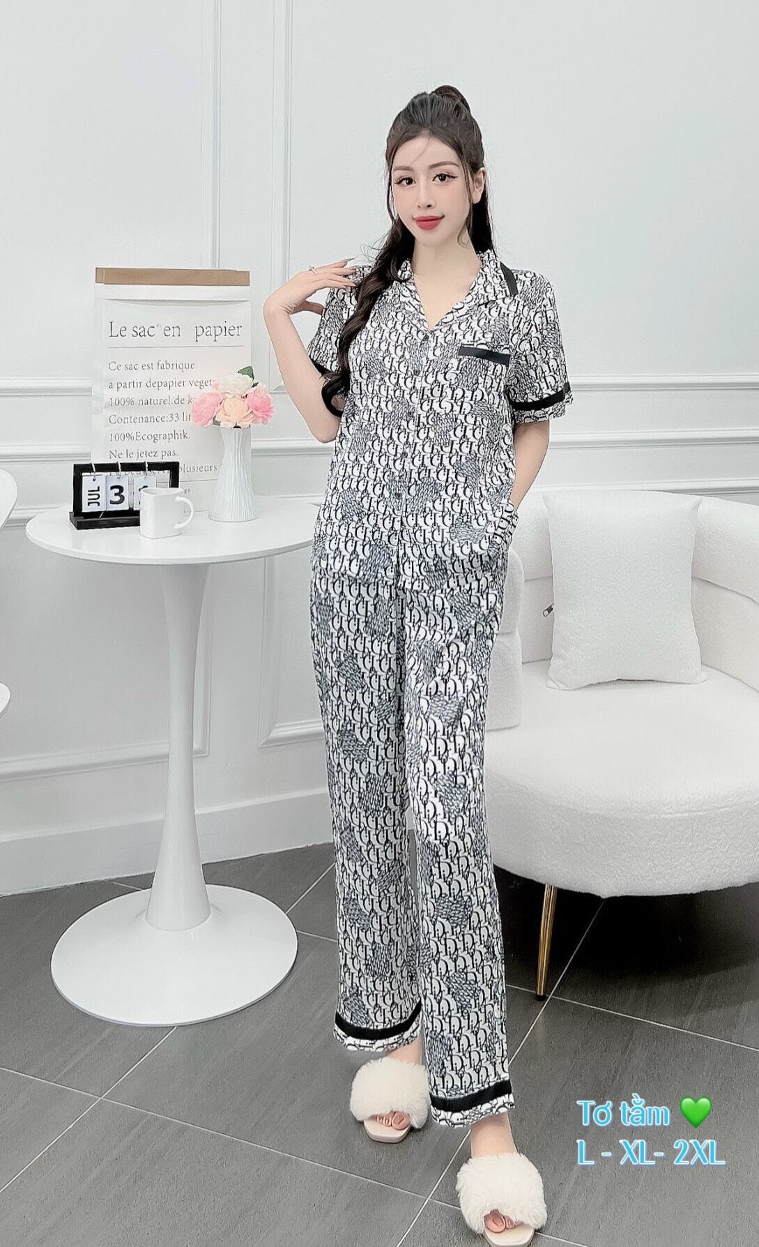 Bộ Lụa Mặc Nhà Pijama Nữ Lụa Tơ Tằm Cao Cấp Mẫu Mới Hàng Có Đủ Size
