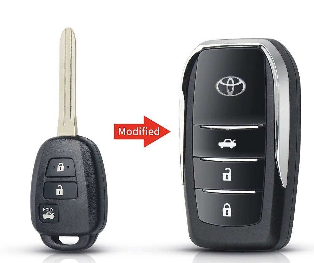Remote độ gập theo chìa zin xe Vios 3 nút 2019 2020