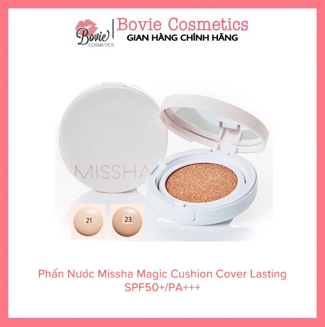Phấn nước missha magic cushion cover lasting spf50+/pa+++