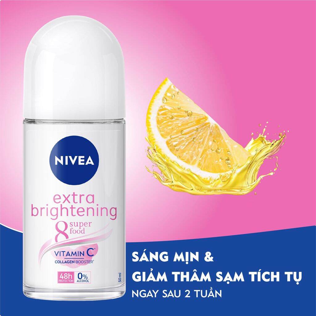 Lăn Khử Mùi Nữ Nivea Extra brightening 50ml