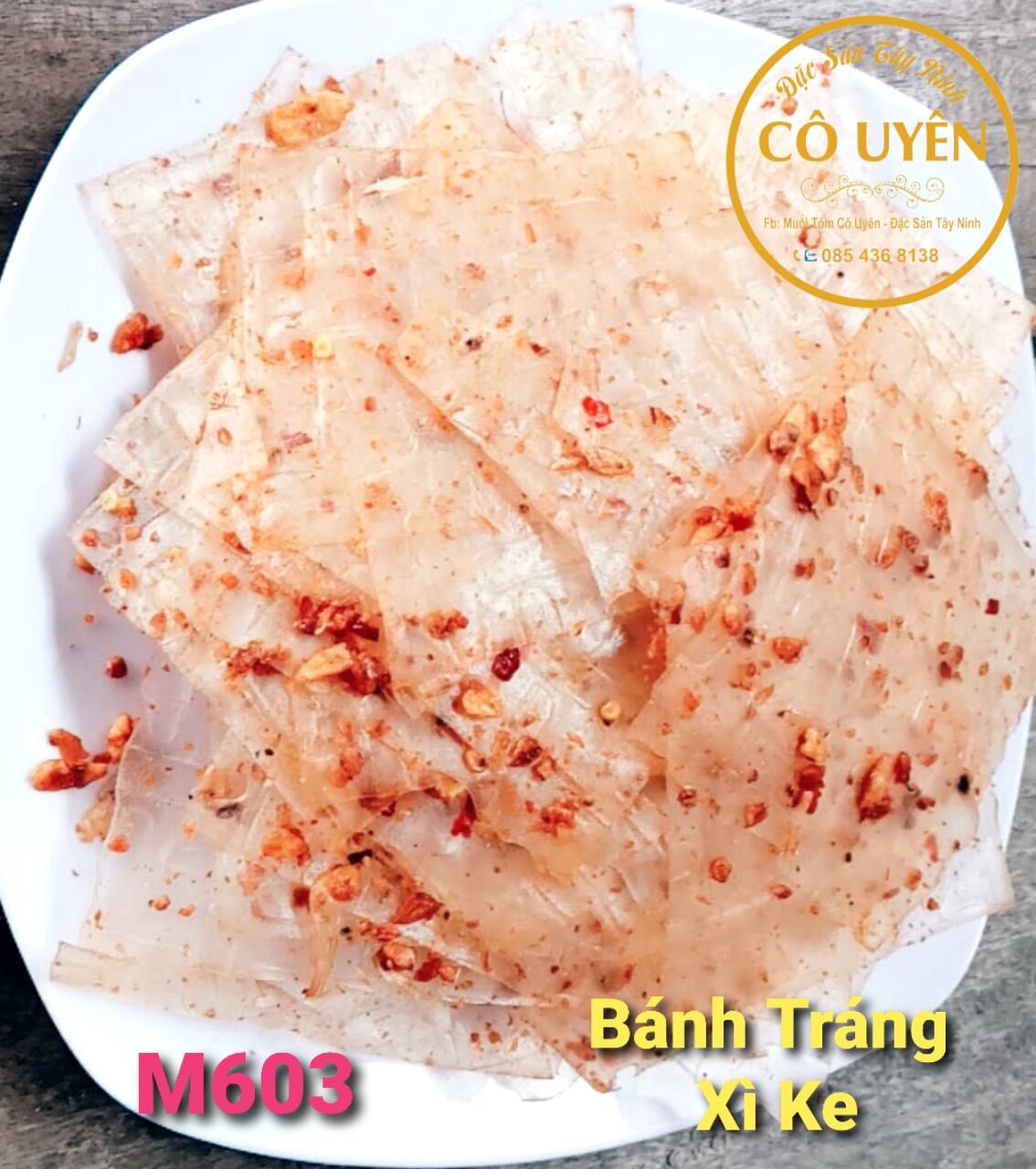 Bánh tráng xì ke (Muối nhuyễn + tỏi phi) [0,5kg]