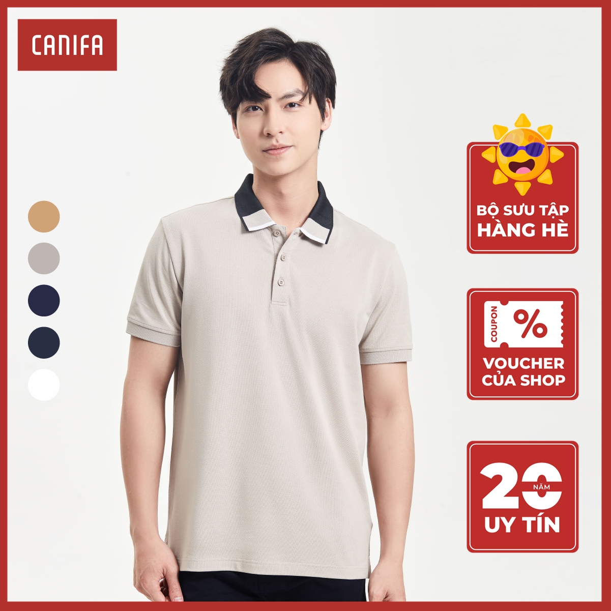 Áo polo nam canifa 8tp24a005