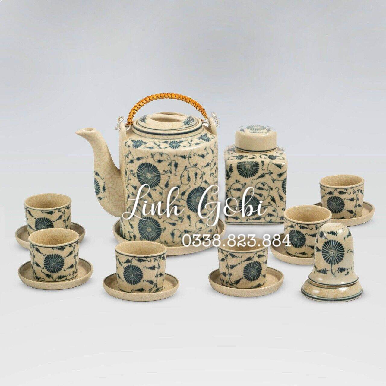 Bộ ấm Tích men rạn cổ