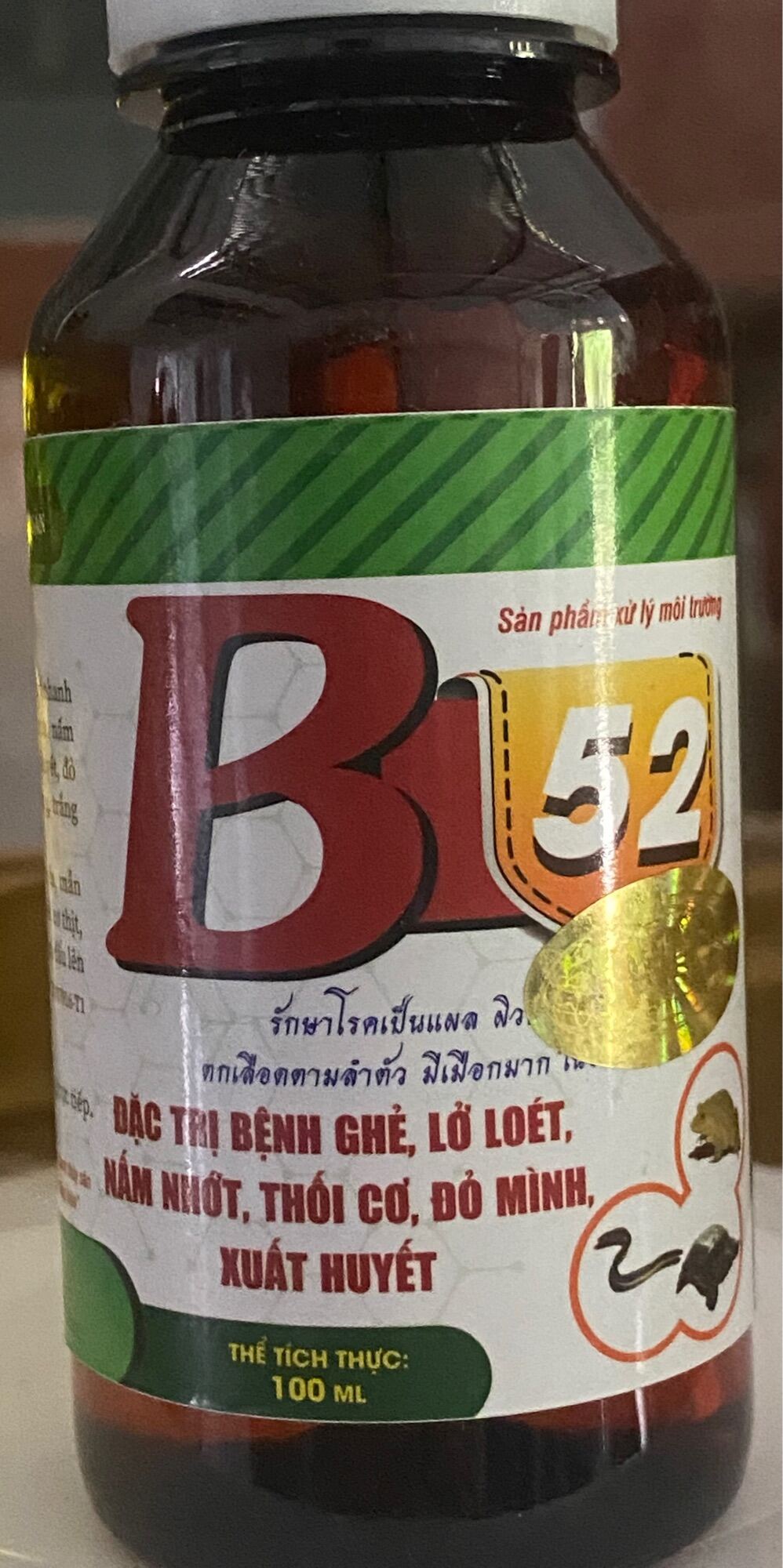 B52 phòng tri ghẻ nấm trên lươn cá ếch.
