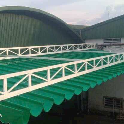Tay quay mái bạt xếp - Mái trượt ( puly 2 rảnh)