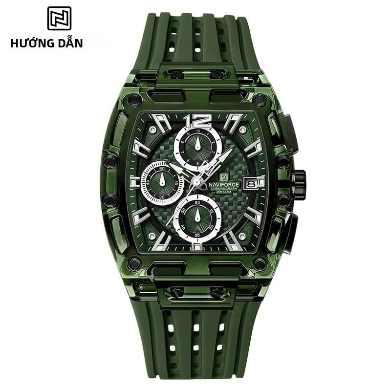 Đồng Hồ Nam NAVIFORCE NF7105 Kiểu Dáng Doanh Nhân Chức Năng Chronograph Chống Nước 30M Dây Đeo Silic