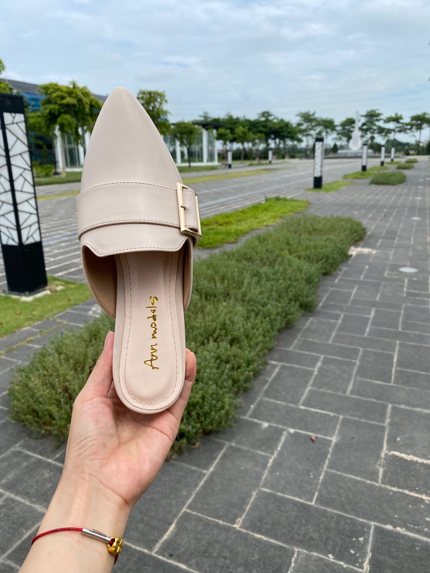 Dép sục cao gót 2 phân Annmodels mũi nhọn thời trang _A17
