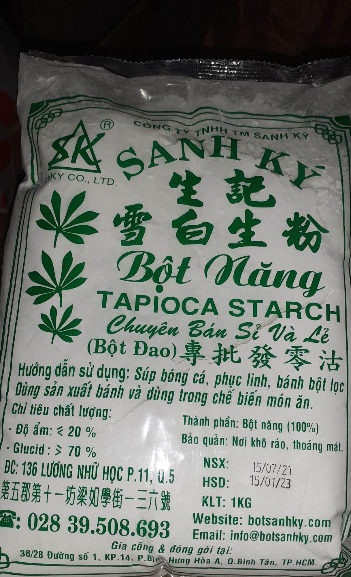 Bột Năng Sanh Ký 1KG Date 2025