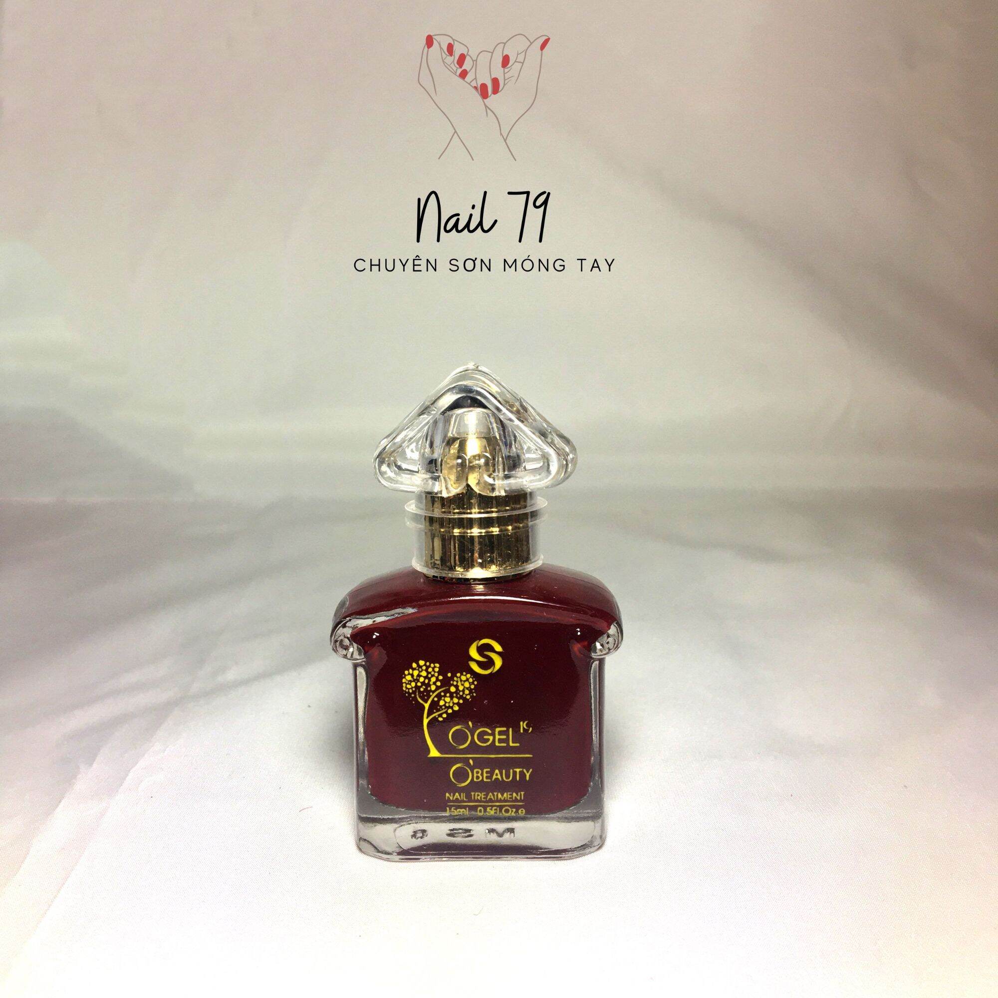 Sơn móng tay gel lạnh o'beauty cao cấp 15ml màu đỏ đô