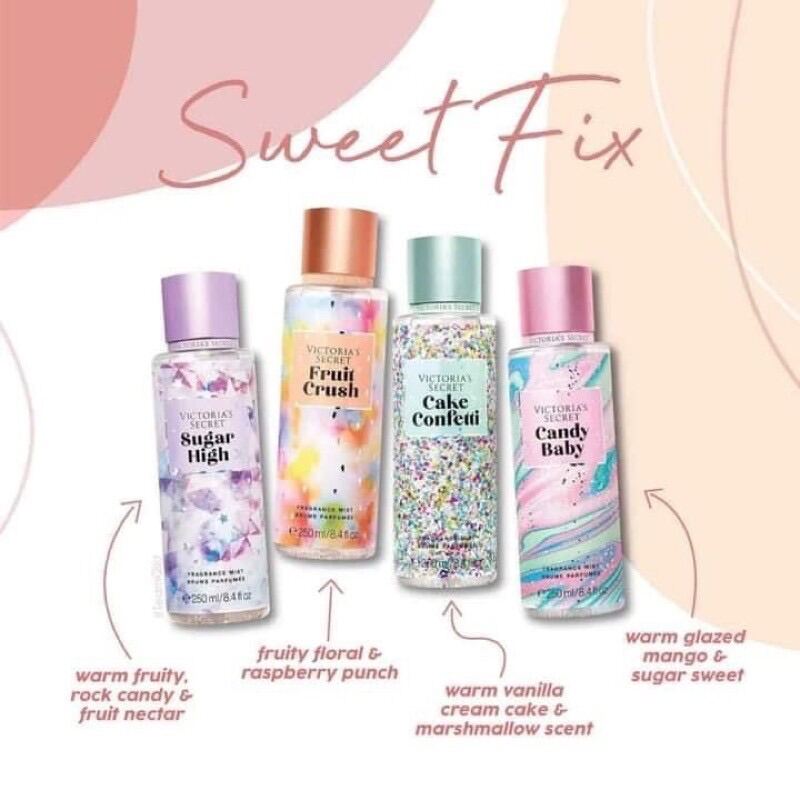 Xịt thơm toàn thân Victoria's Secret BoDy Mist mẫu mới hương thơm lan toả