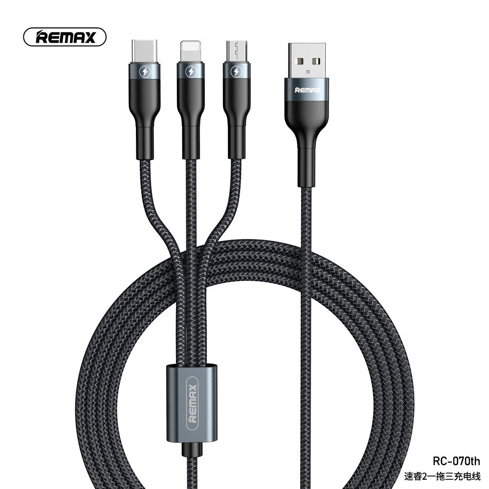 Cáp sạc 3 đầu Remax RC-070th