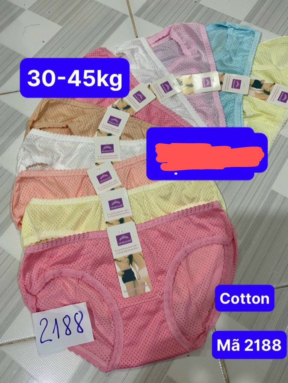 Quần lót nữ .10 quần . thun cotton. size 30_45kg