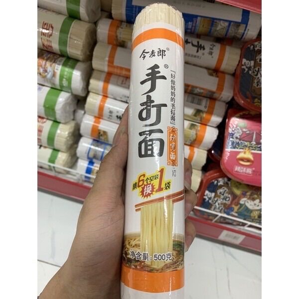 Mì Sợi Jinmailang Mì Sợi Dẹt 500gr (màu cam)
