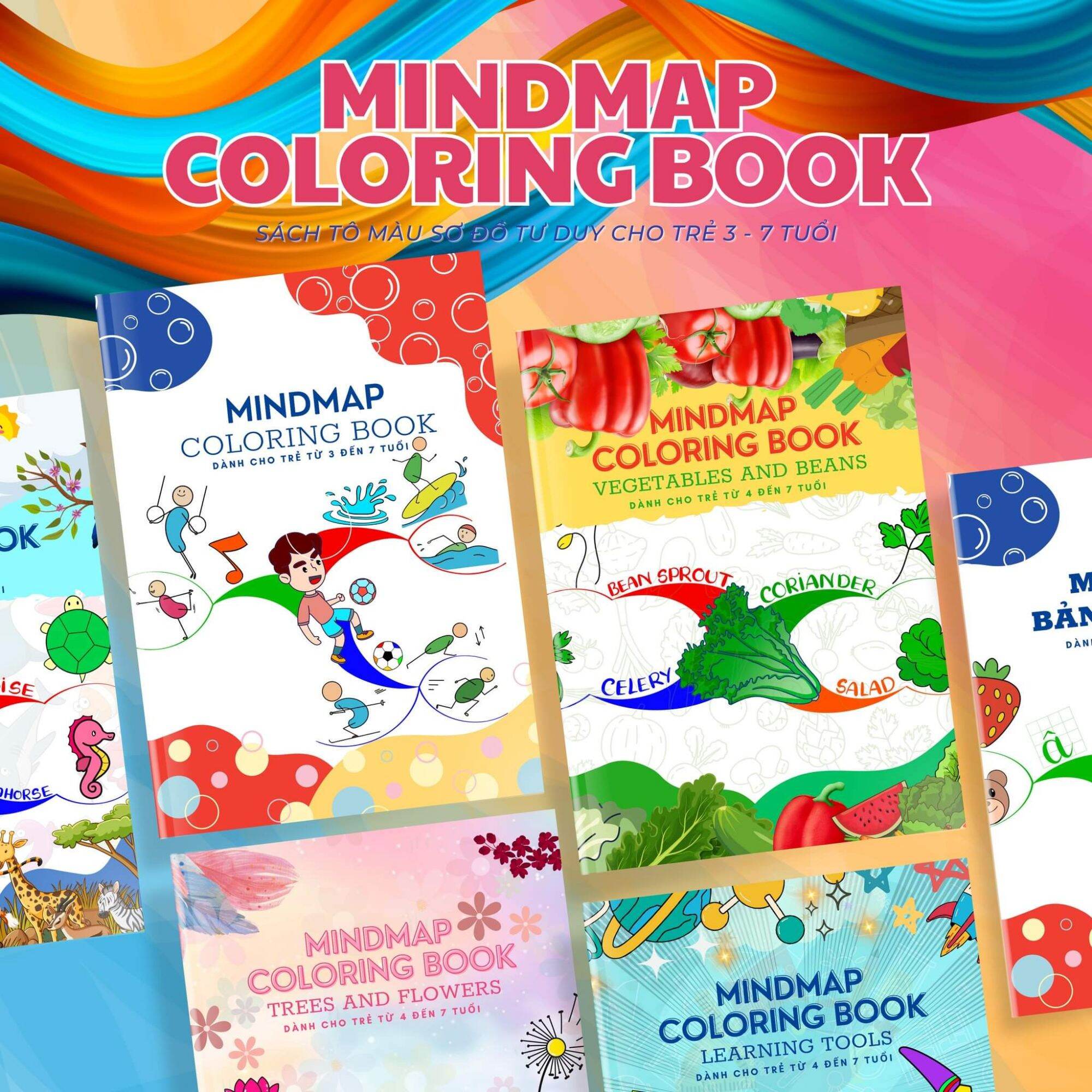 COMBO 3 SẢN PHẨM SÁCH TÔ MÀU MINDMAP
