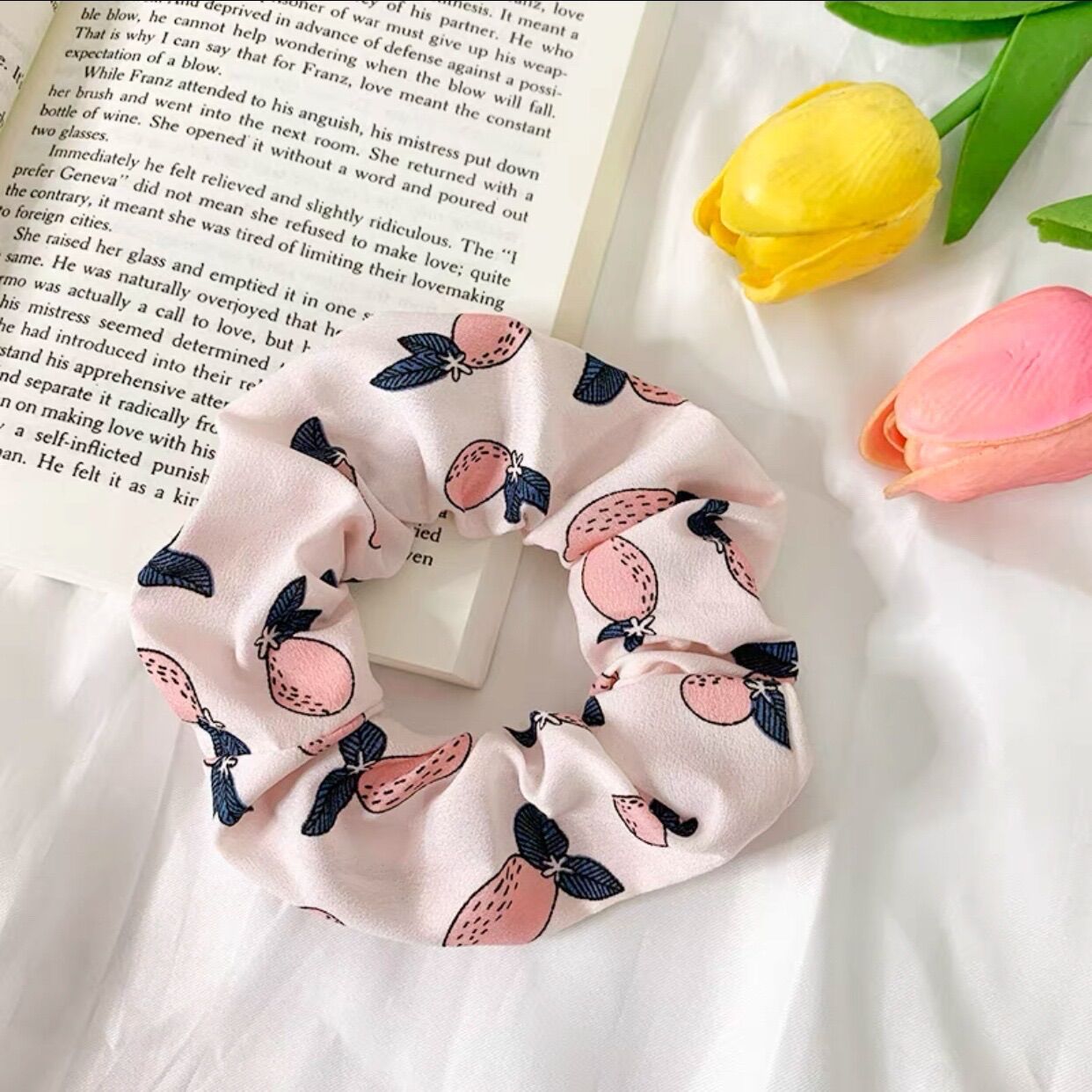 Dây Buộc Tóc, Cột tóc Scrunchies Co Giãn Thời Trang Nhiều Màu