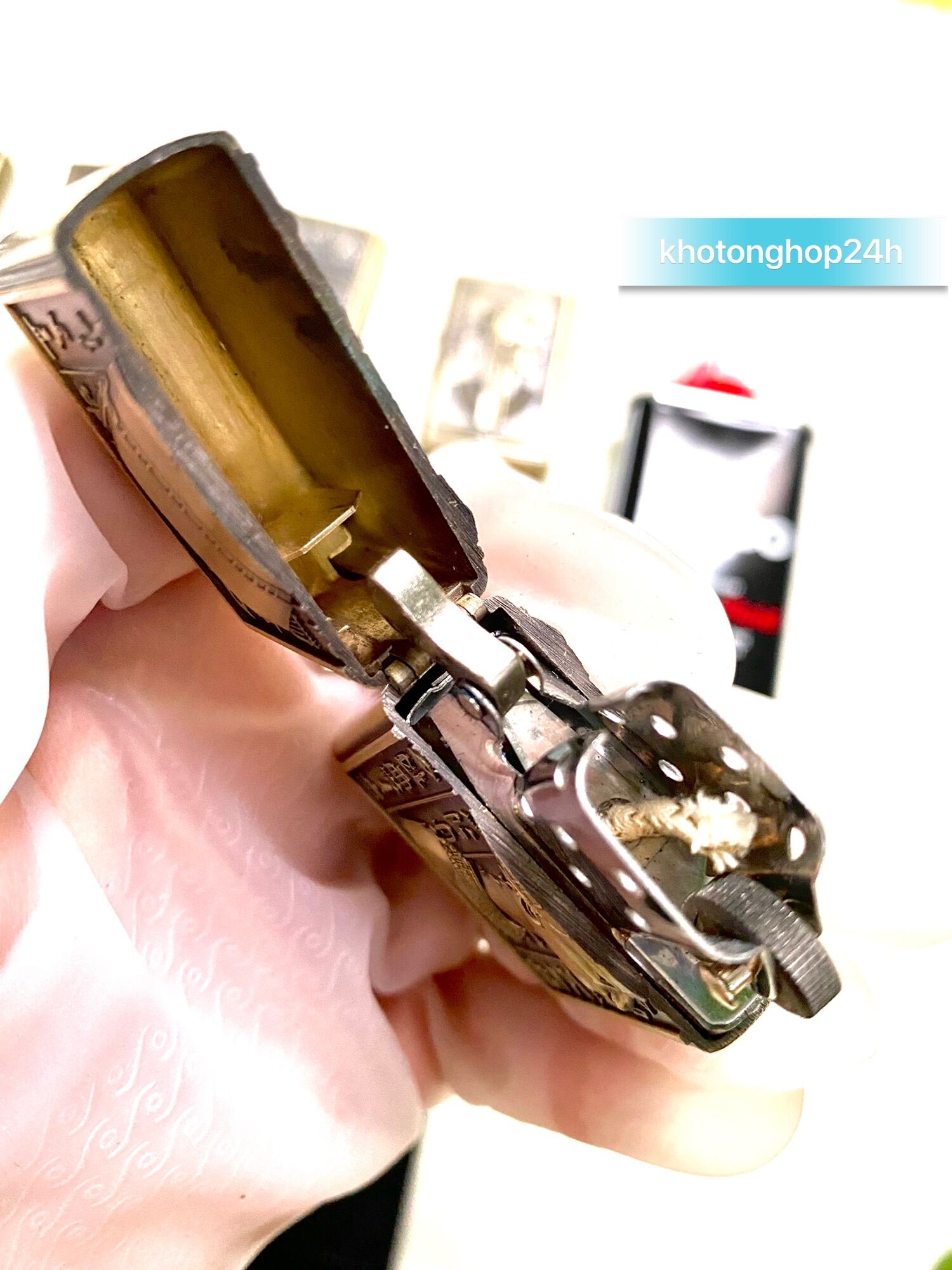 Bật Lửa quẹt Zippo độc lạ Hình Nổi Ai Cập Cổ đại