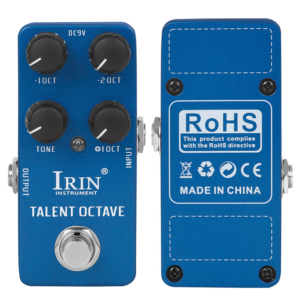 IRIN RS-19 Talent Octave Guitar Effect Pedal True Bypass Vỏ Kim Loại Với 3 Hiệu Ứng Âm Thanh Riêng Biệt Phụ Kiện Đàn Guitar Điện