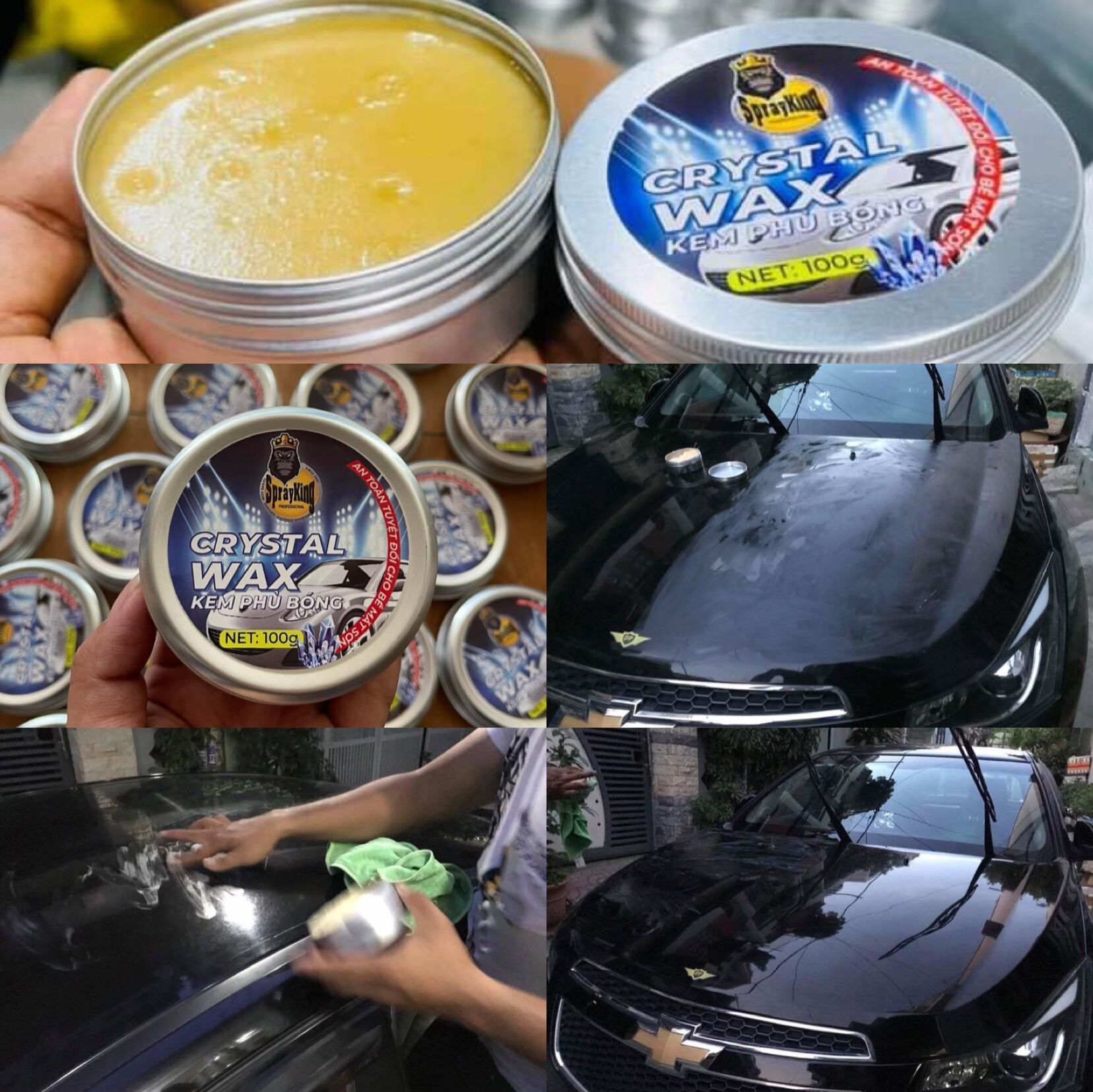 Sáp phủ bóng Nano Sprayking - Kem phủ bóng sơn Carbauna