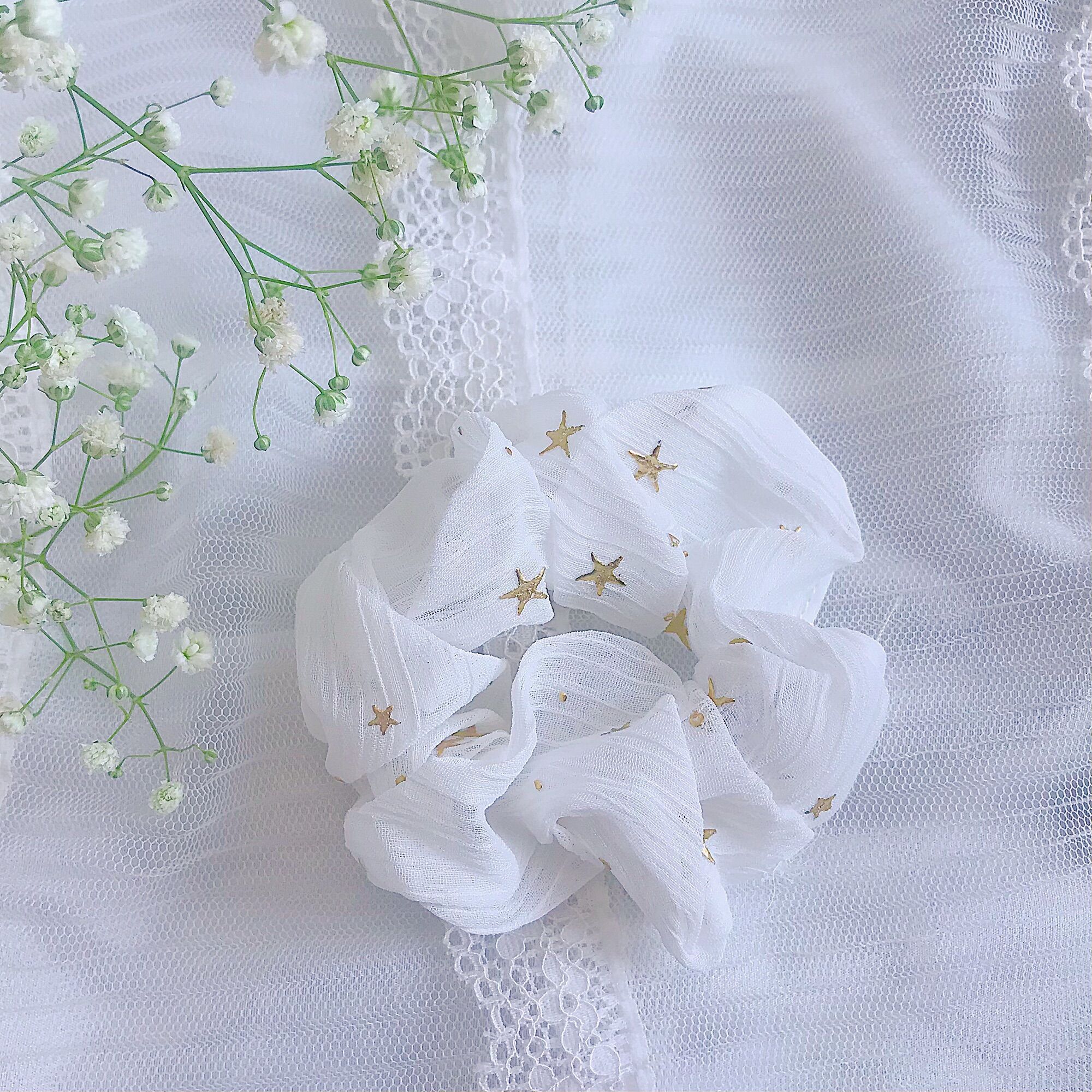 Cột tóc Scrunchies ngôi sao lấp lánh Meily Store