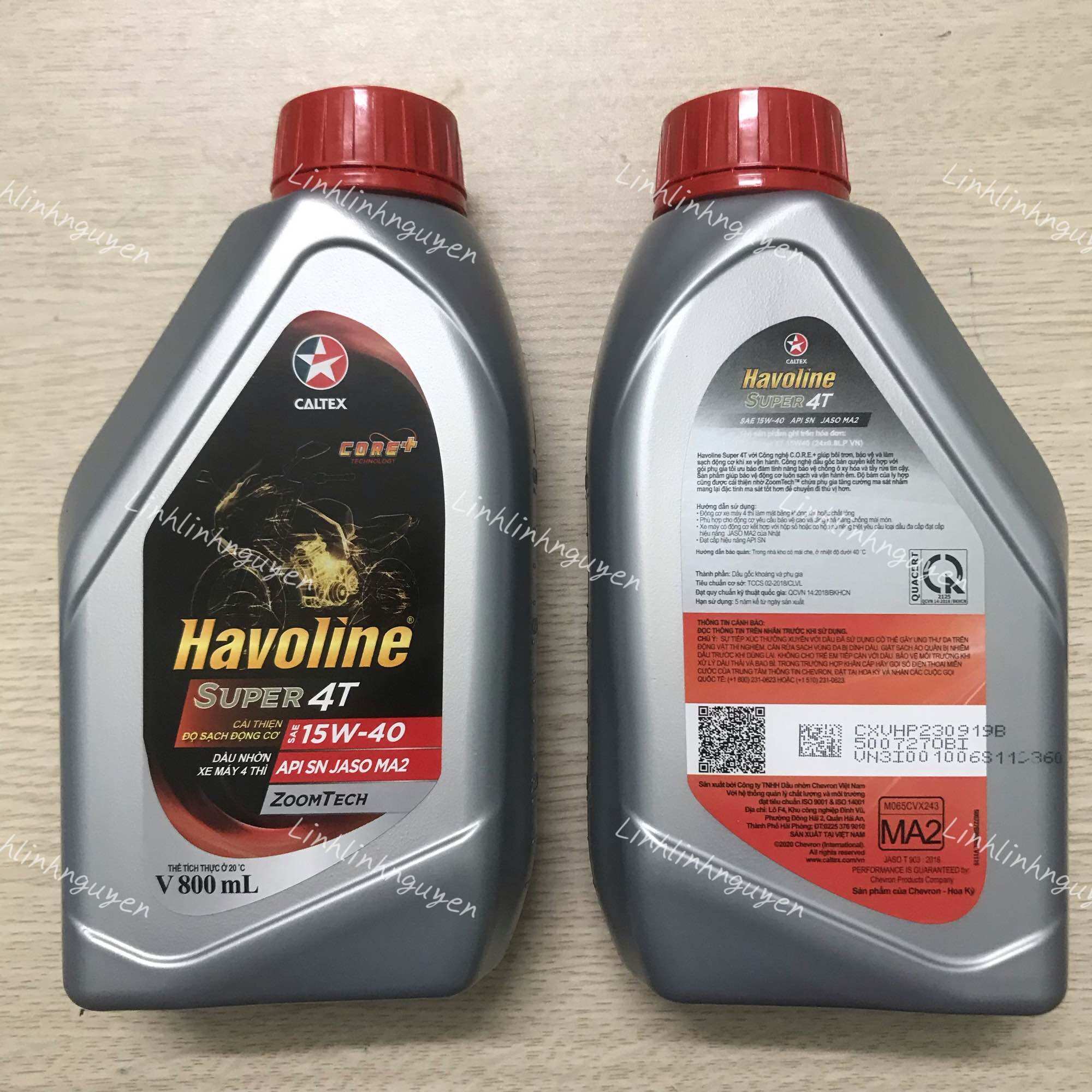 Nhớt xe số gốc khoáng Caltex Havoline Super4T 15w40/20w50 / 800ml